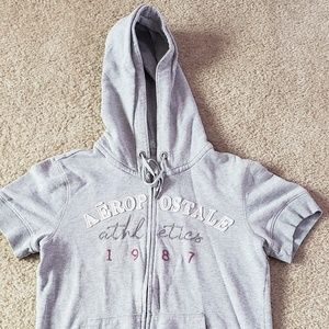 Aeropotle women zip up short sleeve hoody